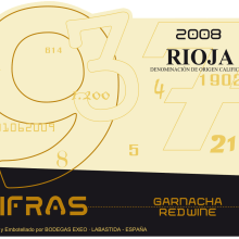 Etiquetas vino Bodegas Exeo, Rioja. Un proyecto de Diseño gráfico de Elena Ojeda Esteve - 08.03.2010