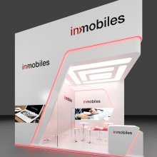 Diseño del stand para la empresa Inmobiles, para el MWC-2016. Design, 3D, and Events project by Ferran Aguilera Mas - 02.22.2016