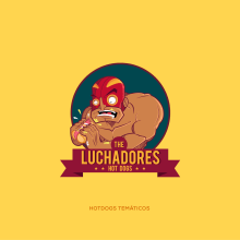 The Luchadores / Hotdogs. Un proyecto de Diseño, Ilustración tradicional, Br, ing e Identidad y Diseño gráfico de Armando Medina Rivera - 23.02.2016