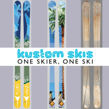 Skis KustomSkis. Un proyecto de Diseño de complementos de Samuel Bellón - 24.02.2016