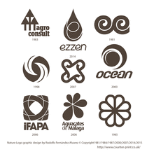 Nature Logos - Counter Print. Design, Br, ing e Identidade, Design editorial, Design gráfico, Design industrial, e Tipografia projeto de Rodolfo Fernandez Alvarez - 25.02.2016