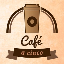 Café a Cinco. Un proyecto de Ilustración tradicional, Br, ing e Identidad y Diseño gráfico de Pablo Muñoz Gonzalez - 25.02.2016
