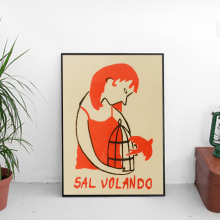 Serigrafía: Sal volando Ein Projekt aus dem Bereich Siebdruck von Mónica Jiménez Art - 28.02.2016