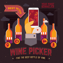 Wine Picker. Site illustrations. Traditional illustration, Graphic Design, and Web Design project by Rosa Mella - 01.13.2016