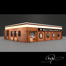 Beer stand project. Un proyecto de Diseño, 3D, Animación, Arquitectura, Br, ing e Identidad, Eventos, Diseño, creación de muebles					, Diseño gráfico, Diseño industrial, Arquitectura interior, Diseño de interiores, Marketing, Multimedia, Post-producción fotográfica		 y Vídeo de Diana Carolina Londoño - 28.02.2016