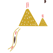 El bosque, el río y la montaña. Design, and Traditional illustration project by Lorena Franzoni - 09.06.2015