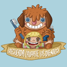 ¡Recuerda lavarte los dientes!. Een project van  Ontwerp, Traditionele illustratie, Ontwerp van personages y Kalligrafie van Mario Fernández García-Pulgar - 02.03.2016