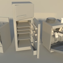Props - Electrodomésticos. Un proyecto de 3D de Carla González García - 03.05.2015