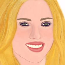 Scarlett Johansson pintura digital. Projekt z dziedziny Design i Projektowanie graficzne użytkownika Agus Puertas - 04.03.2016