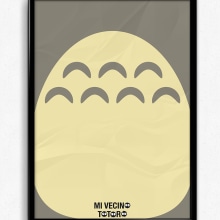 Rediseño del cartel de la película “Mi vecino Totoro”.. Un proyecto de Diseño, Ilustración tradicional y Dirección de arte de Veronica Almech - 06.03.2016