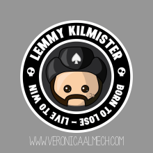 Homenaje a Lemmy Kilmister. Design, and Traditional illustration project by Veronica Almech - 03.06.2016