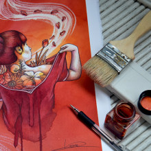 "Cambio de piel" -Arranca lo marchito y vuelve a florecer.. Un proyecto de Ilustración tradicional y Bellas Artes de Vanessa Arraña Diaz - 01.03.2016