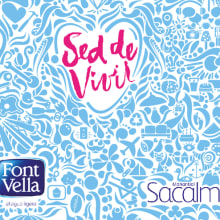 FontVella Sed de Vivir. Design, Traditional illustration, Advertising, Art Direction, Br, ing, Identit, Marketing, Packaging, and Product Design project by Irra Sotomayor - 06.06.2014
