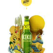 Cerveza Keku by Ana Poncela Martínez. Design gráfico projeto de Ana Poncela Martínez - 12.03.2016