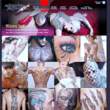 Web Design atomica tattoo. Design, e Design gráfico projeto de Ruben Gonzalez Torralbo - 14.02.2012