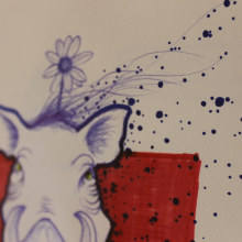 Buen cerdo. Un proyecto de Ilustración, Bellas Artes y Pintura de Yidier Ruiz - 16.03.2016
