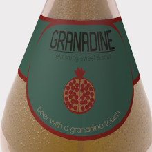 -GRANADINE BEER, Branding-. Traditional illustration, 3D, and Product Design project by Ramiro Cavil - 03.20.2016