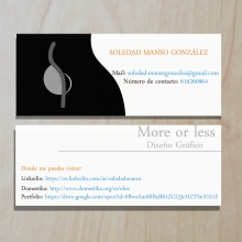 Tarjeta de visita. Un proyecto de Diseño gráfico de Soledad Manso González - 23.03.2016