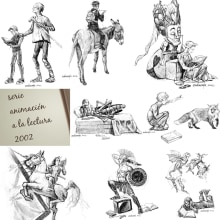 Animación a la lectura. Ilustração tradicional, Design editorial, e Educação projeto de Manu Díez - 25.03.2016