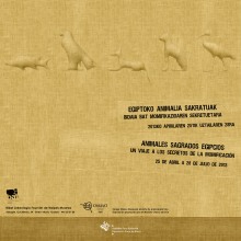 Design of poster and flyer exhibition "Animales sagrados egipcios" about mummified animals.. Design, e Design gráfico projeto de polp - 02.04.2013