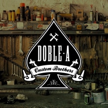 Doble A · Custom Brothers. Br, ing, Identit, and Graphic Design project by John O'Hare - 03.30.2016