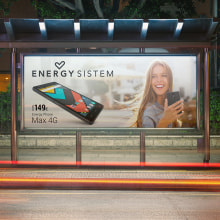Energy Phone 4G - Billboard. Un proyecto de Publicidad, Fotografía, Dirección de arte, Diseño gráfico y Diseño de producto de Estefania Carreres - 07.04.2016