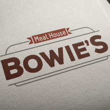BOWIE'S Meal House. Een project van  Br, ing en identiteit y Grafisch ontwerp van Chema Castaño - 08.04.2016
