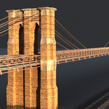 Brooklyn Bridge. 3D, Video, and VFX project by Javier Silva Contreras - 04.10.2016