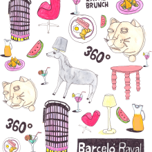 Barceló Raval Hotel. Design, Art Direction, Fine Arts, and Graphic Design project by Susana López - 04.10.2016