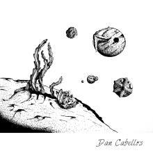Hidroverso seccion asteroidea. Ilustração tradicional projeto de Dan Cabellos - 10.04.2016