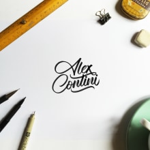 Logotipo Alex Contini. Design, Art Direction, Graphic Design, T, pograph, Writing, and Calligraph project by Jose Gil Quílez - 04.11.2016