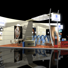 3D Stands for advertising fairs. 3D, Arquitetura, e Arquitetura de interiores projeto de Ruben Gonzalez Torralbo - 11.04.2008