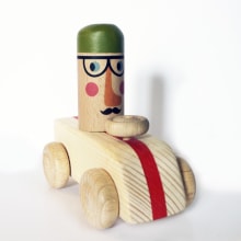 Wooden Broom-Broom. Un proyecto de Diseño, Ilustración tradicional, Diseño de producto y Diseño de juguetes de Àngel Soriano - 11.04.2016