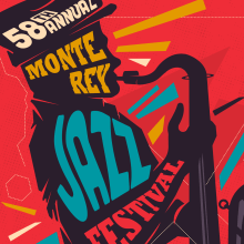 Monterey Jazz Festival 2015. Ilustração tradicional, Eventos, e Tipografia projeto de Juan Felipe Amaya Guarin - 12.04.2016