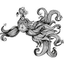 Line art Ethnic Fish. Un proyecto de Diseño e Ilustración tradicional de Virginia Damara - 12.04.2016