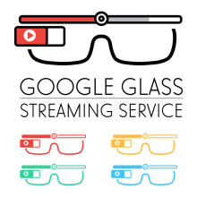 Logo Google Glass Streaming Service. Un proyecto de Br, ing e Identidad y Diseño gráfico de Alessio Conte - 14.04.2016