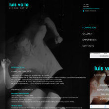 WebSite http://luisvalleartist.com/. Un proyecto de Diseño Web y Desarrollo Web de Luis Burbano Ulloa - 16.07.2014