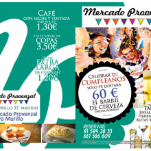 Diseño de Flyer para Mercado Provenzal de Bravo Murillo. Un proyecto de Publicidad, Br, ing e Identidad y Diseño gráfico de Virginia Vidal Fernández - 14.04.2016