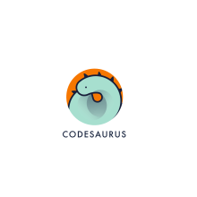 Logotipo Codesaurus. Projekt z dziedziny Br, ing i ident, fikacja wizualna i Projektowanie graficzne użytkownika Alba Romero de la Herrán - 19.04.2016
