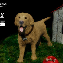 doggy created with maya xgen, part of my final proyect in master 3dmaya. Projekt z dziedziny 3D,  Animacja i Projektowanie postaci użytkownika Toni Rubio Gutierrez - 24.07.2015