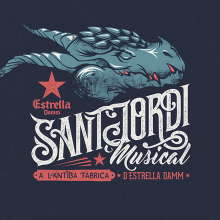 Estrella Damm "Sant Jordi Musical 2016. Un proyecto de Ilustración, Dirección de arte y Tipografía de Javi Bueno - 24.04.2016