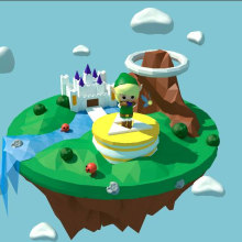 Link´s ocarine - The legend of Zelda. 3D, Animação, e Design gráfico projeto de Almudena Arroyo - 30.04.2016