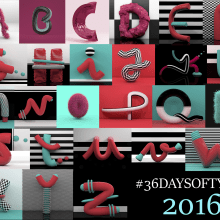 #36daysoftype 2016. Un proyecto de 3D, Diseño gráfico y Tipografía de Rebeca G. A - 02.05.2016