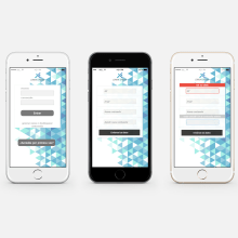 Login Mobile. Design, UX / UI, Web Design, e Desenvolvimento Web projeto de Nuria Zapater - 02.02.2016