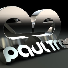 Logo 3D Paul Treef (Dj & producer). Un proyecto de Diseño, 3D y Tipografía de Miguel Sorní Bertolín - 03.05.2014
