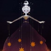 Moon. Ilustração tradicional, e Design de personagens projeto de AliciaVel - 04.05.2016