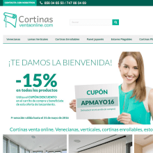 Tienda Online de Cortinas. Advertising, Art Direction, Br, ing, Identit, Graphic Design, Information Architecture, Marketing, Web Design, Web Development, Cop, writing, and Social Media project by Chelo Fernández Díaz - 05.03.2016