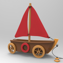 Animum School: Barco de juguete. 3D projeto de Erika Beatriz Fernández Martínez - 10.05.2016