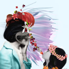 Collage para Floristería Santa Rita . Un proyecto de Diseño, Ilustración, Bellas Artes y Collage de Nuria González Fernández - 16.05.2016