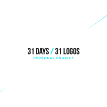 31 Days / 31 Logos. Design, e Design gráfico projeto de Masashi Uehara - 16.05.2016